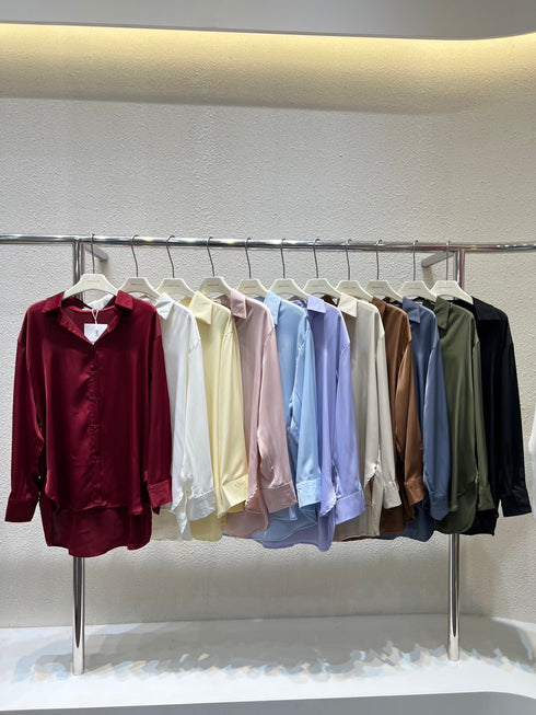 High Quality Ladies Formal Satin Shirts